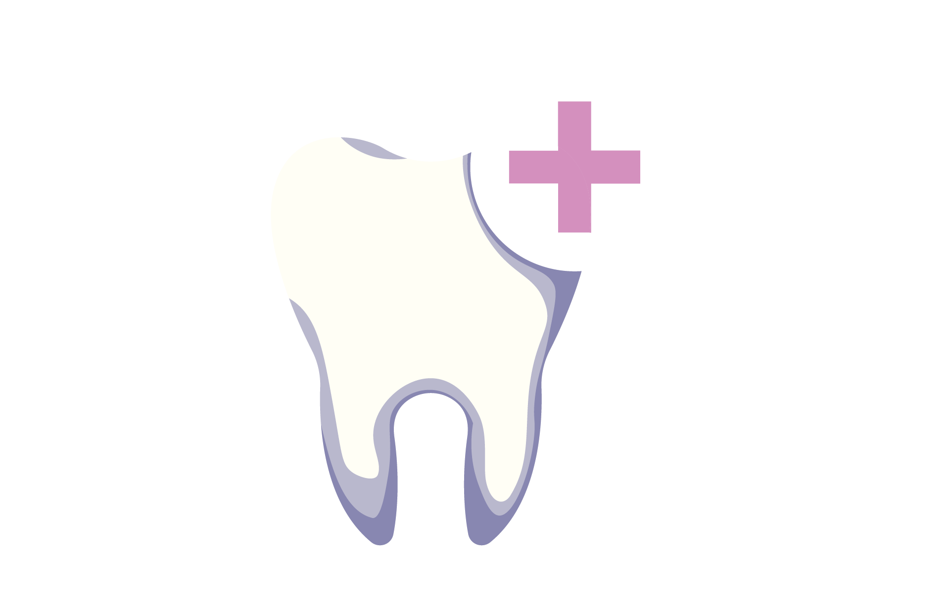 Tooth with Medical Red Cross Symbol Overlaid